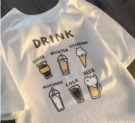 Polera Drink Cat